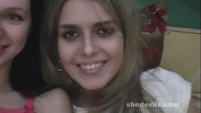 Homemade cam video of skinny Russian teens